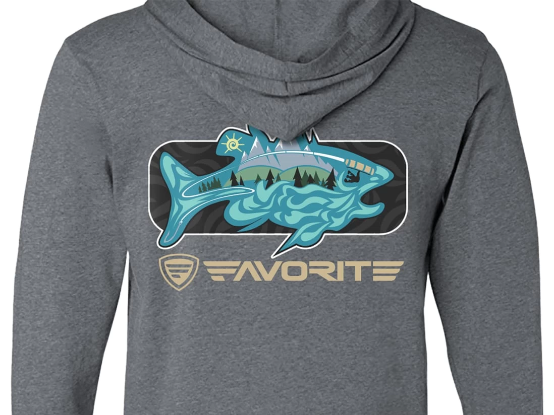 Favorite Fishing Simmer Tri-Blend Hoodie