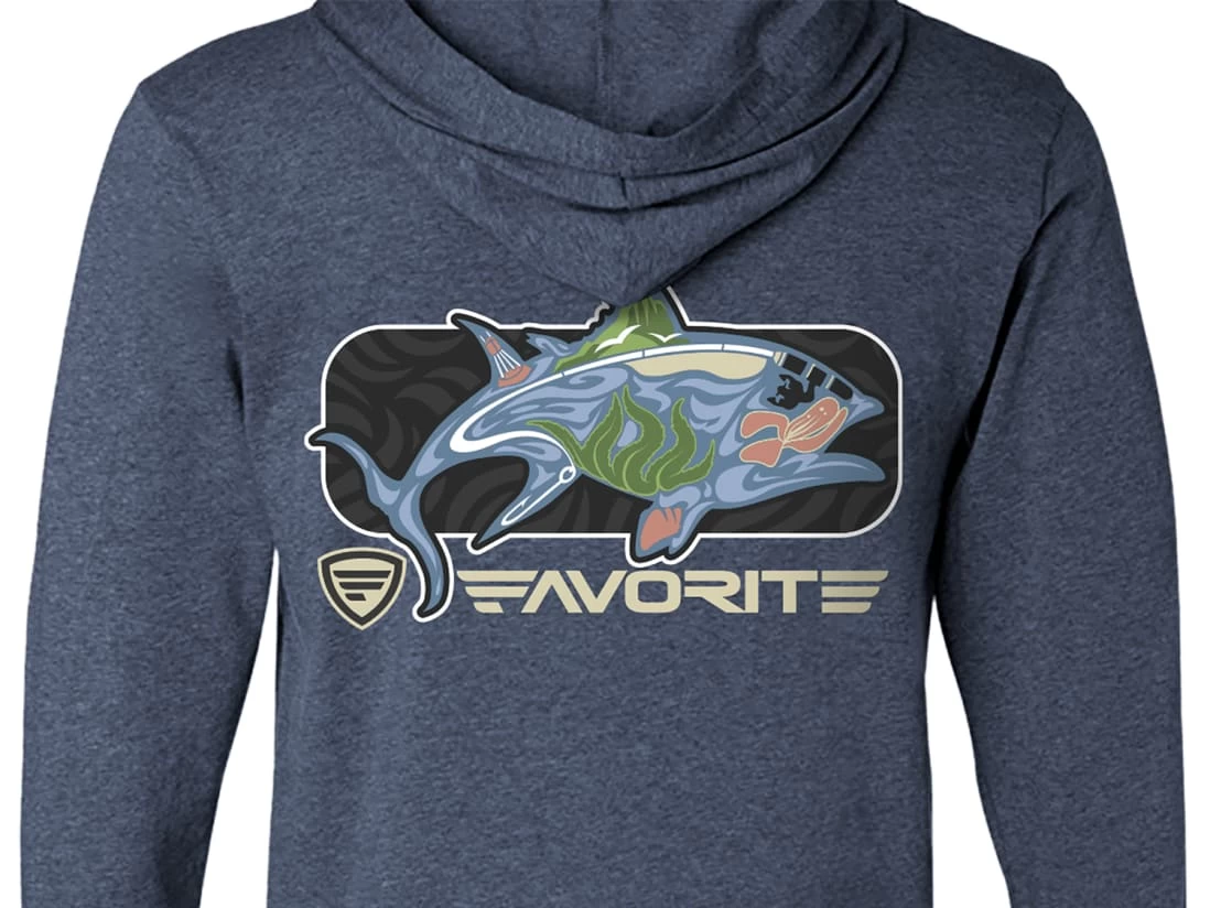 Favorite Fishing Simmer Tri-Blend Hoodie - Image 5
